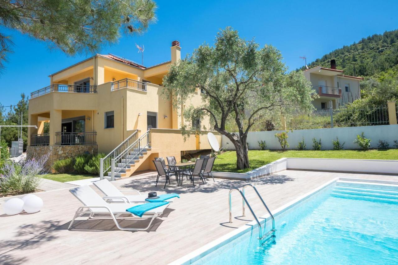 Louloudis Pool Villa Skala Rachoni  Eksteriør bilde