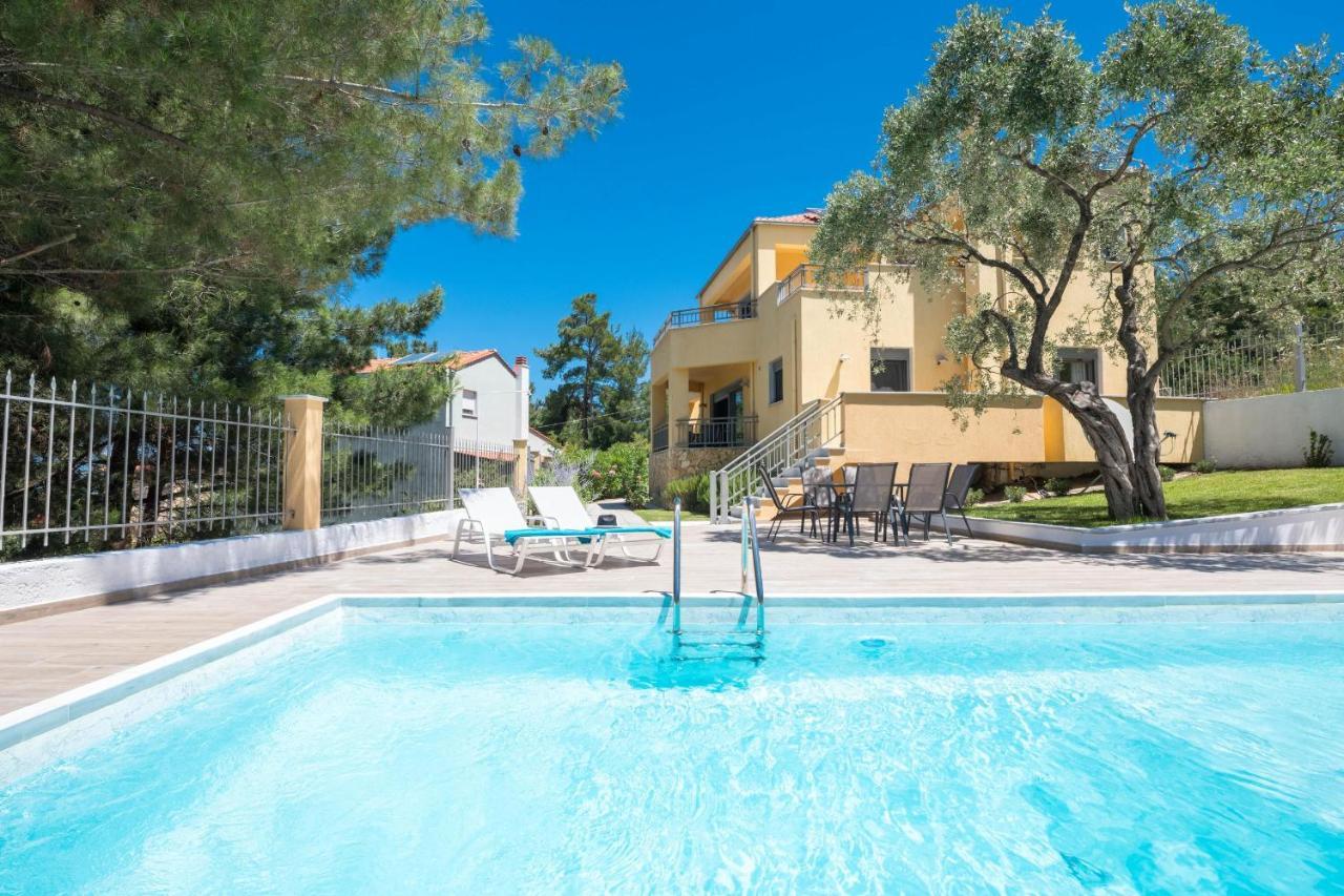 Louloudis Pool Villa Skala Rachoni  Eksteriør bilde